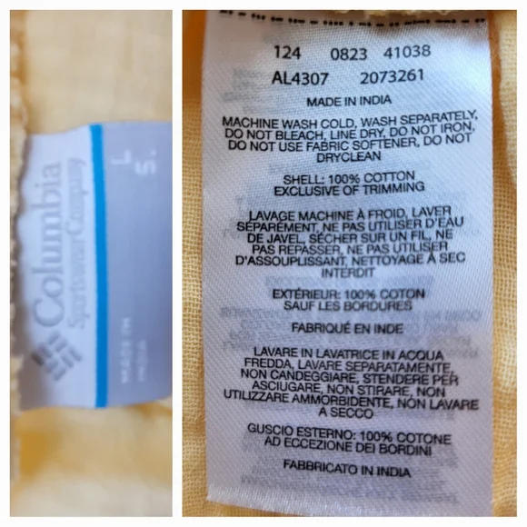 COLUMBIA Light Yellow Holly Hideaway Breezy Shorts - Size Large (NWT) - Picture 9 of 9